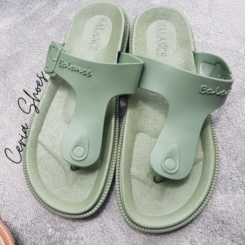 Sandal Jepit Wanita Karet BALANCE Bahan Import Lentur Empuk Elastis K2