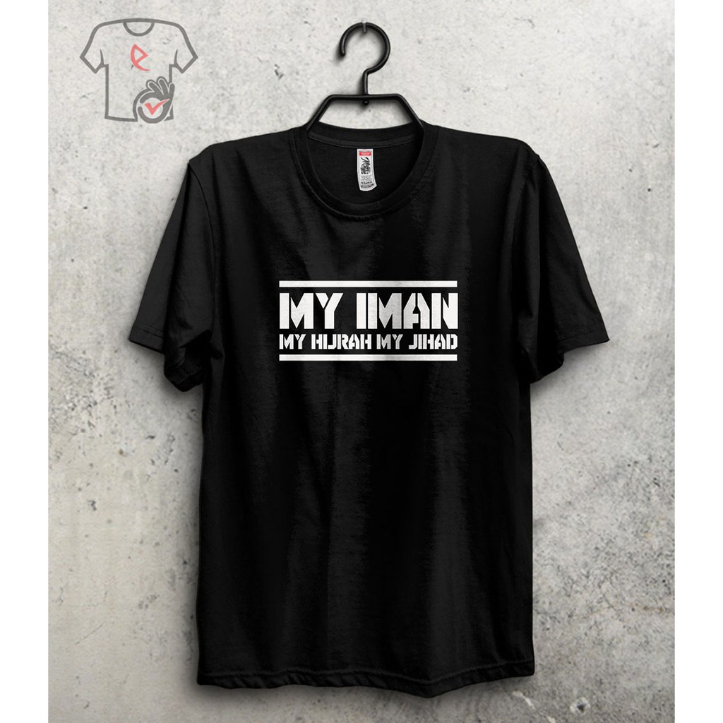 Kaos Pria My Iman My Hijrah My Jihad Cotton Combed 30s Murah Keren