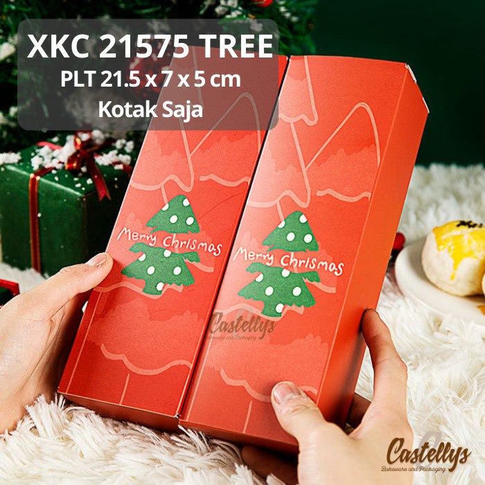 

10 Pcs Kotak Box XKC 21575 TREE Cookies Kue Kering Nastar Hampers Natal Christmas