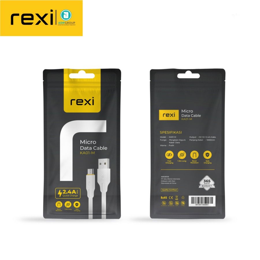 KABEL MICRO REXI QUICK CHARGE 2.4A KA01-M