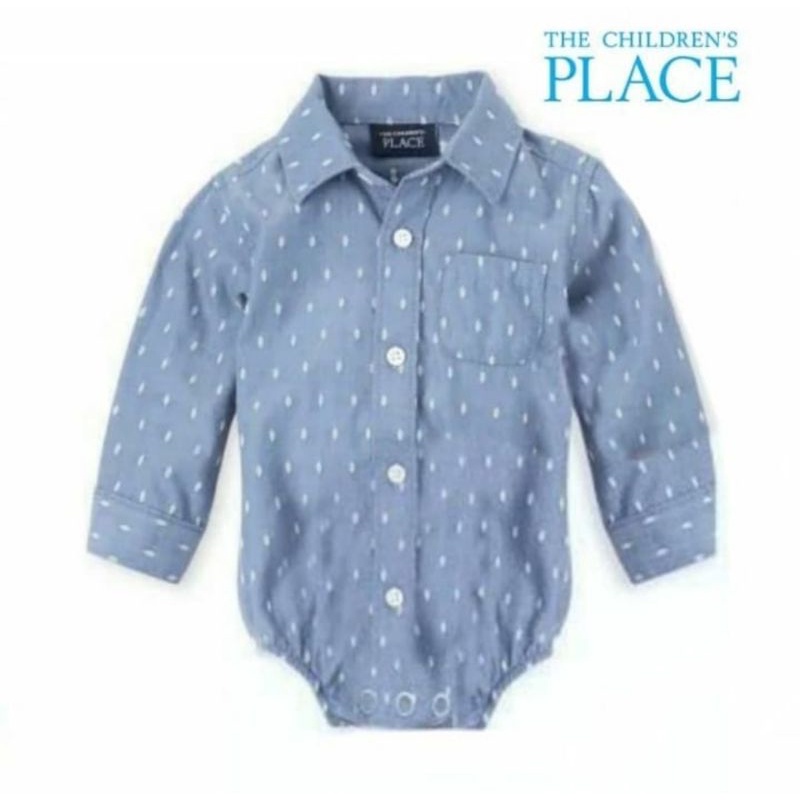 Size 0, 3, 6, 9 bulan. Kemeja Jumper Anak Bayi Laki. Place Carter's OshKosh BabyGAP-PLC Chambray*
