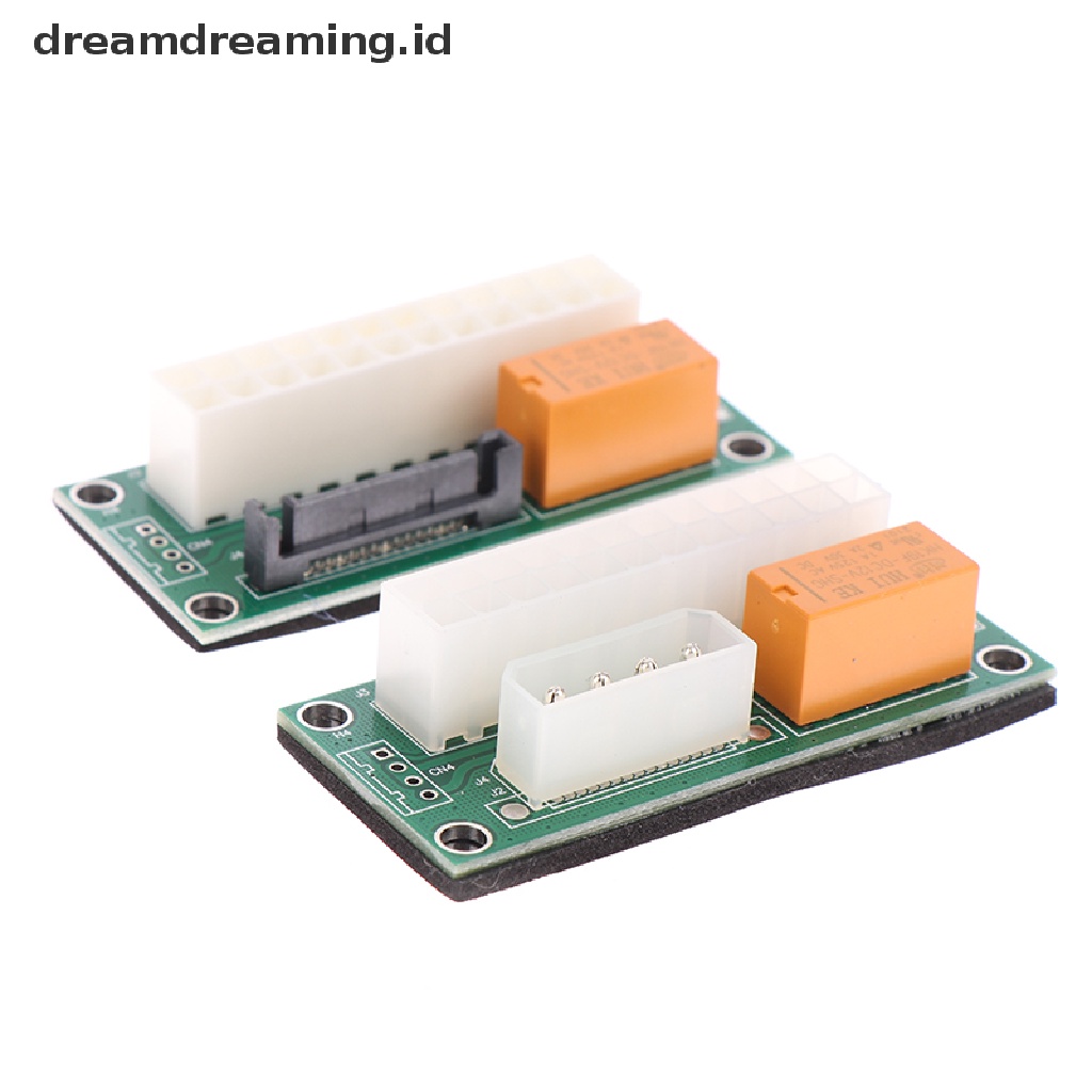 (Dreamdreaming.Id) Adapter Power Sync Dual Psu Atx 24pin Ke 4pin Sata