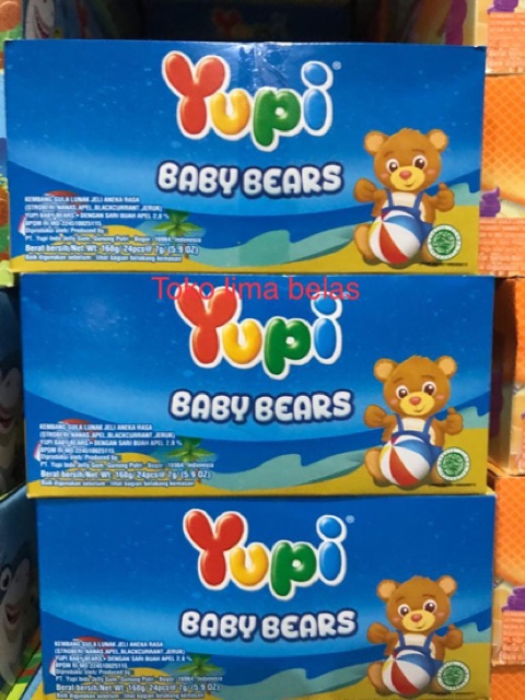 Yupi Baby Bears Bear 1 box isi 24 Pcs