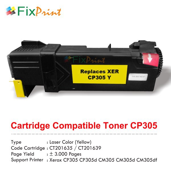 Catridge Compatible Fuji Xerox CP305 Yellow, CT201635 Murah