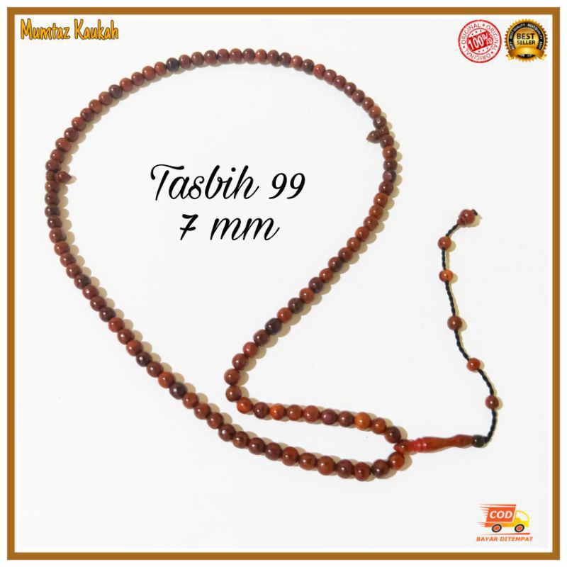 Tasbih kokka kaoka 99 bulat 7 mm polos original kaukah kaokah