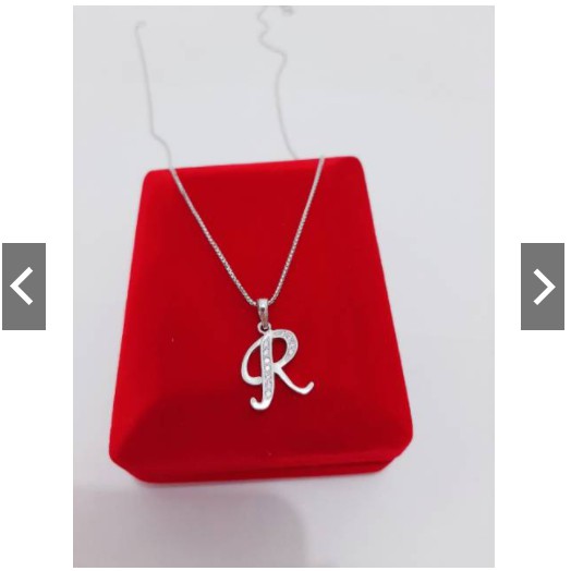 Fifi Fashion Kalung Huruf Inisial Nama Silver - Set Perhiasan Xuping Lapis Emas 19#