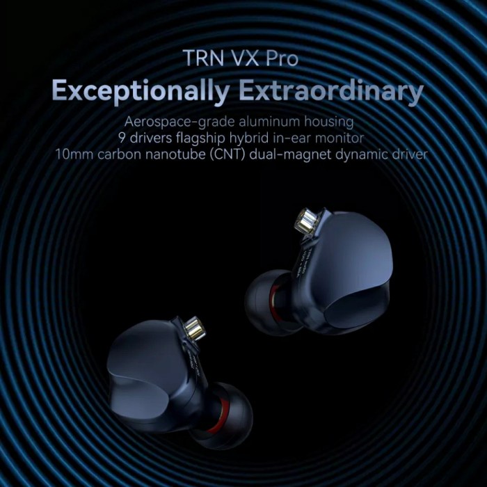 TRN VX PRO with Mic 8BA+1DD Hybrid Metal In Ear Earphone IEM HIFI