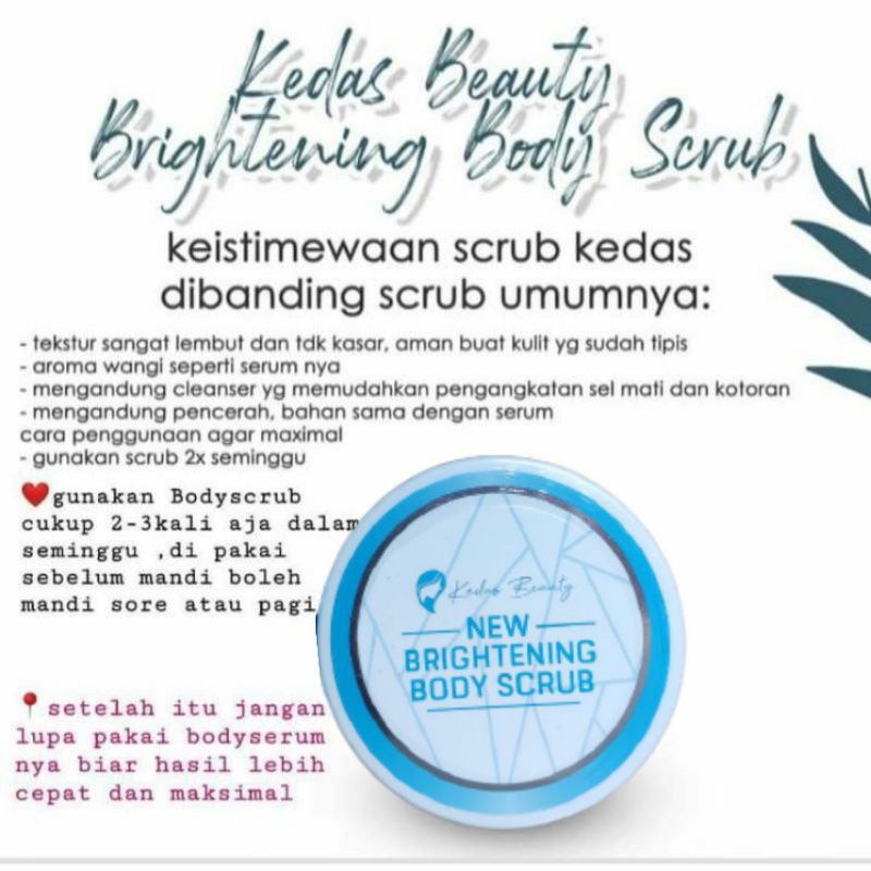KEDAS BEAUTY SEPAKET BODY SCRUB KEDAS BEAUTY BODY SERUM SABUN PEMUTIH BADAN DAN WAJAH KEDAS BEUTY-2