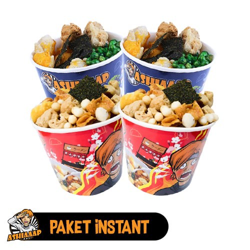 

[BUNDLE] PAKET INSTANT (Isi 4pcs) Batagor Ramen - Batagor Jepang Pedas Gurih Makanan Kuah Instan