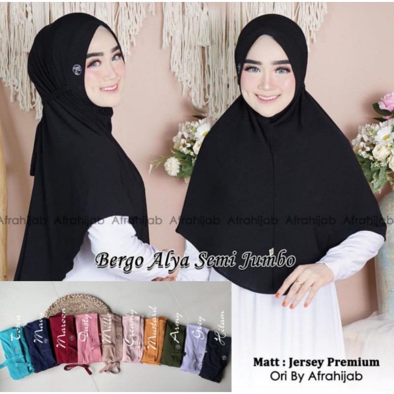 Bergo Daily Semi Alya Jumbo / Bergo tali xL