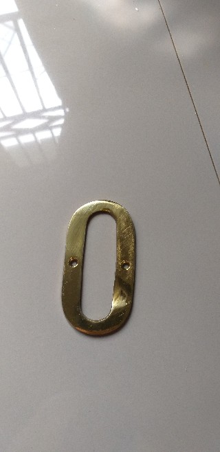 Huruf Angka Nomer Rumah Kuningan Tinggi 10 Cm Angka Nomor  Huruf O