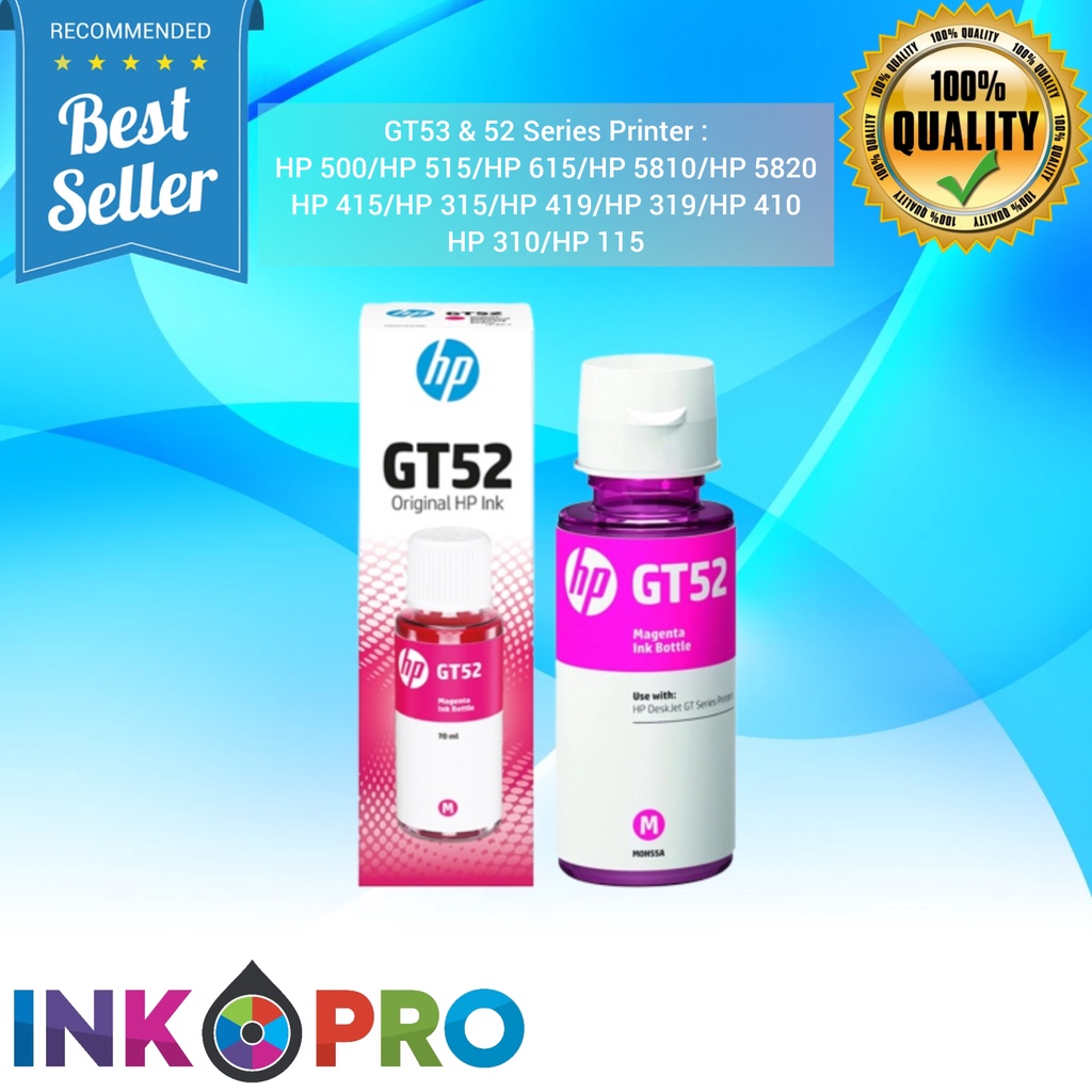 Tinta HP GT53 GT52 PREMIUM Untuk Printer GT5810 GT5820 New Model