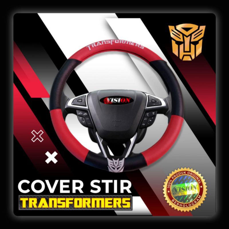 Cover Stir Mobil Avanza Agya Calya Sienta Yaris Rush Innova Fortuner Transformers Merah