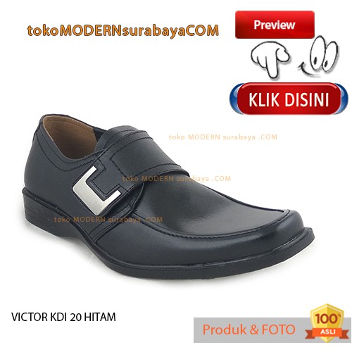 VICTOR KDI 20 Sepatu pria pantofel slip on kulit