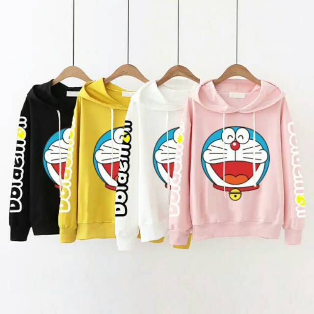 Sweater Hoodie Wanita /Baju Wanita /Sweater Wanita /Baju Doraemon/Sweater Hoodie DORA 556