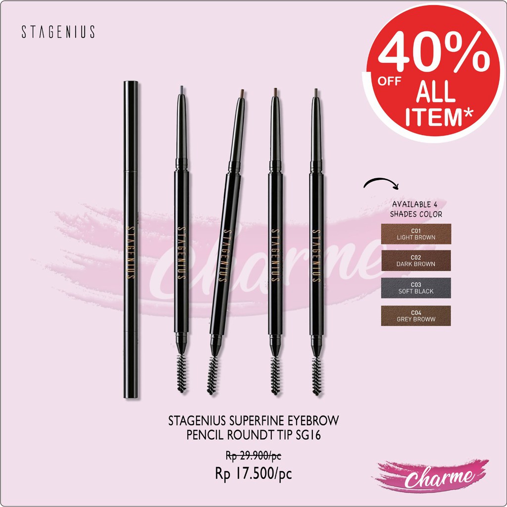 (READY & ORI) STAGENIUS Superfine Eyebrow Pencil Round Tip SG16