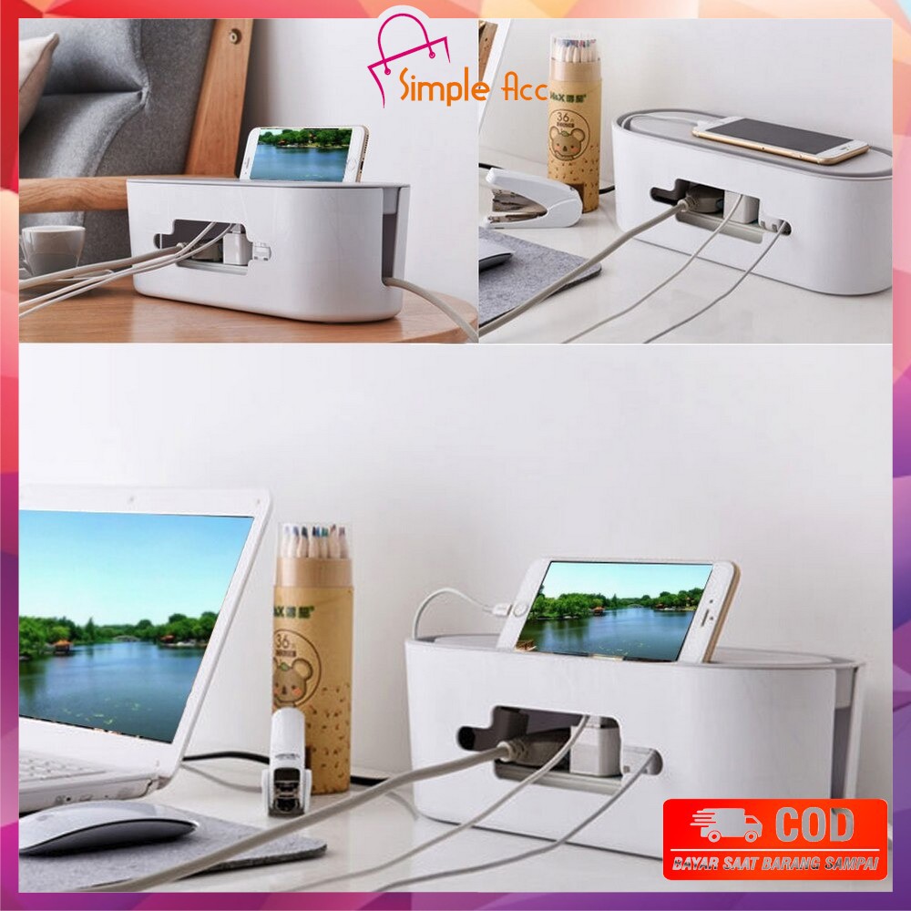 ~COD~DO-C107 Kotak Organizer Kabel Rumah Box Plastik Pengaman Stop Kontak Cable Management Box Murah