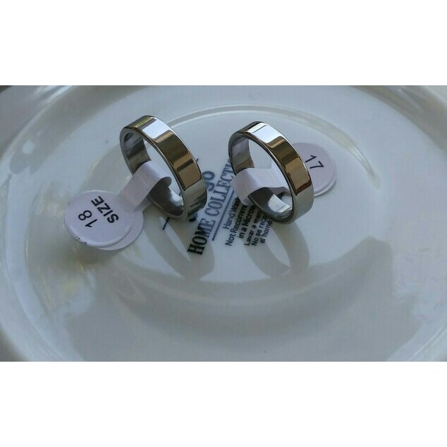Cincin Couple Titanium Putih Polos
