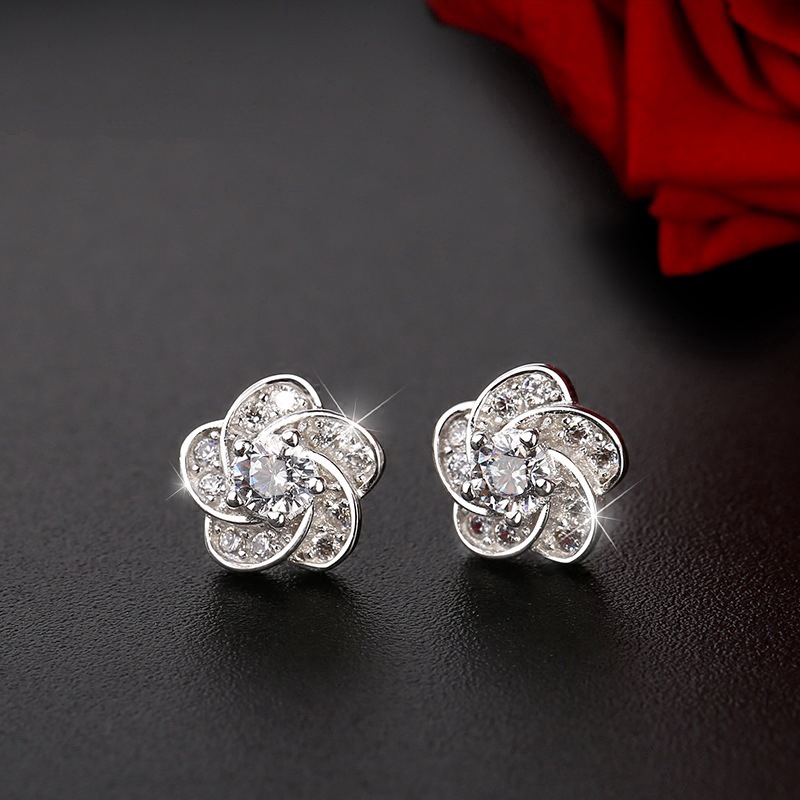 Korea Fashion Style Elegan Sederhana 925 Perak Anting-Anting Anting-Anting