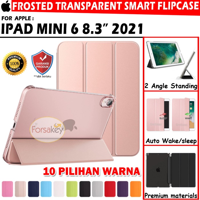 ipad mini generasi 6 6th gen 8 3 inch 2021 smart slim autolock leather flip book cover case casing s