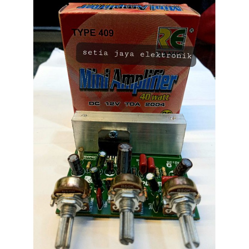kit power amplifier aktif speaker tda 2004 mono 409