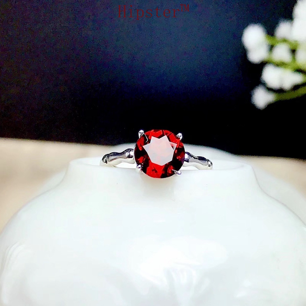 Hot Sale Fashion Creative Natural Ruby Adjustable Ring