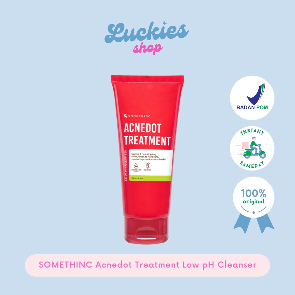 BPOM SOMETHINC ACNEDOT Treatment Low pH Cleanser Sabun Cuci Muka Kulit Berjerawat Facial Wash