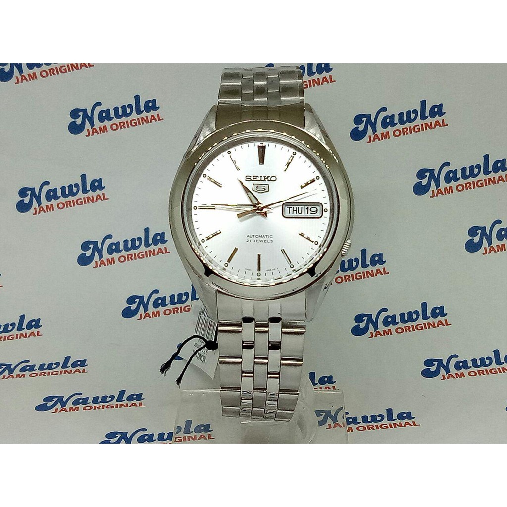 Seiko 5 SNKL15K1 Automatic Full Silver - Jam Tangan Pria SNKL15