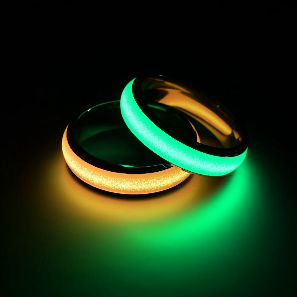 Preva Cincin Bercahaya Perhiasan Fashion Cincin Korea Noctilucent Tabs Novelty Glowing In The Dark