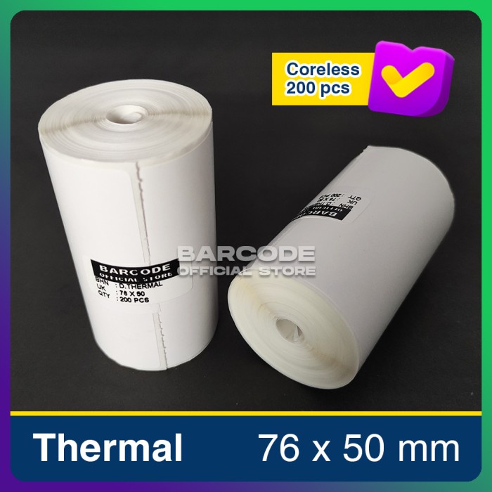 

Stiker Label Thermal Mobile Printer Bluetooth 80mm 76 x 50 mm / 80x50