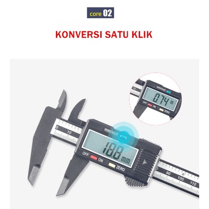 Jangka Sorong Sketmat Sigmat Digital Vernier Caliper Murah Carbon