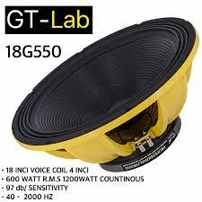 SPEAKER KOMPONEN GTLAB 18G550 BY RDW 18 INCH GT LAB 18 G550 18G 550