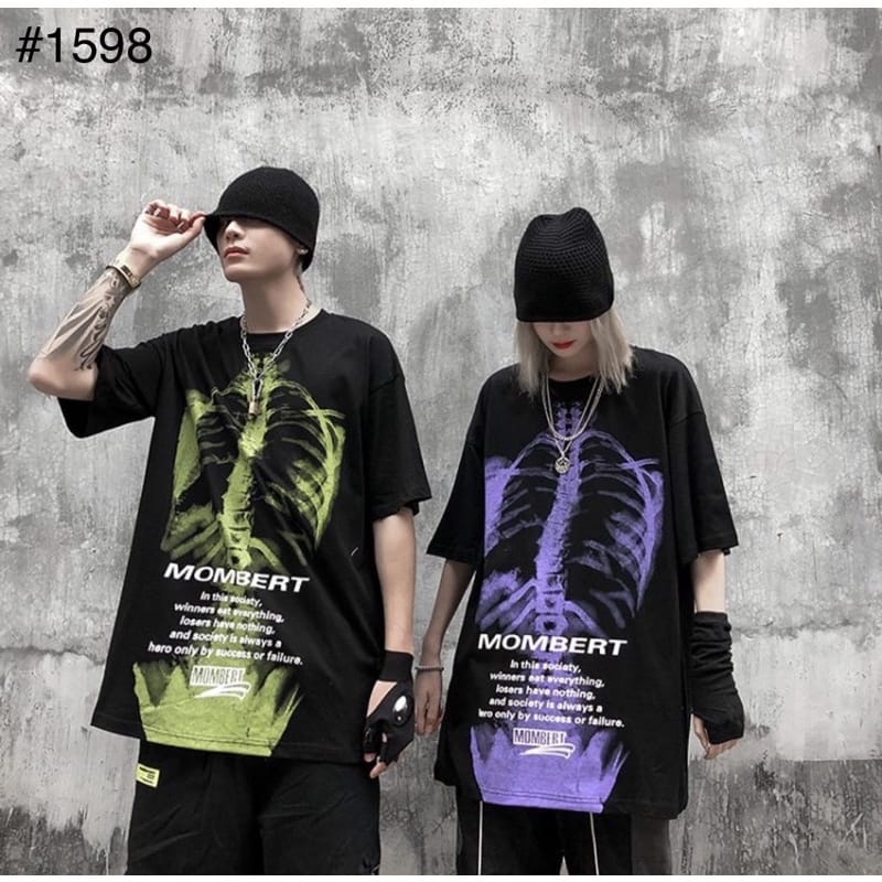AB Oversize Mombert Tumblr Korean Style LD 100 PJ 65 Baju Kaos Pakaian Atasan Wanita Perempuan Cewek