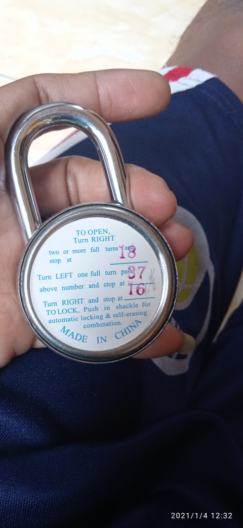 Gembok Brankas Changhao Rotary Padlock Digit Combination Kode Angka Kombinasi Kunci Keren Kecil Cjsj