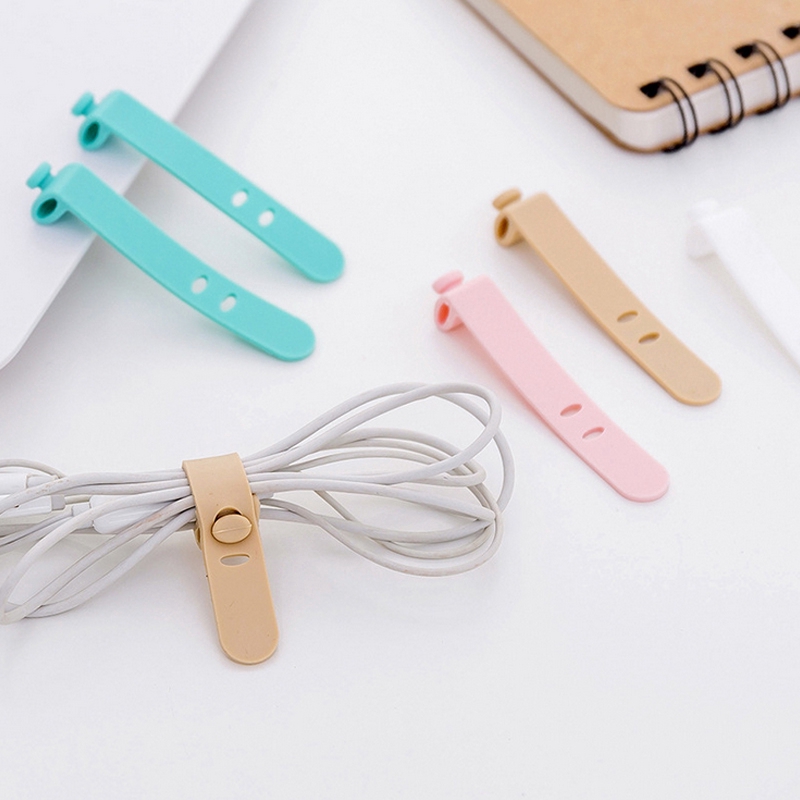 (4Pcs Pack) Winder Organizer Kabel Usb/Earphone Bahan Silikon (Desktop)
