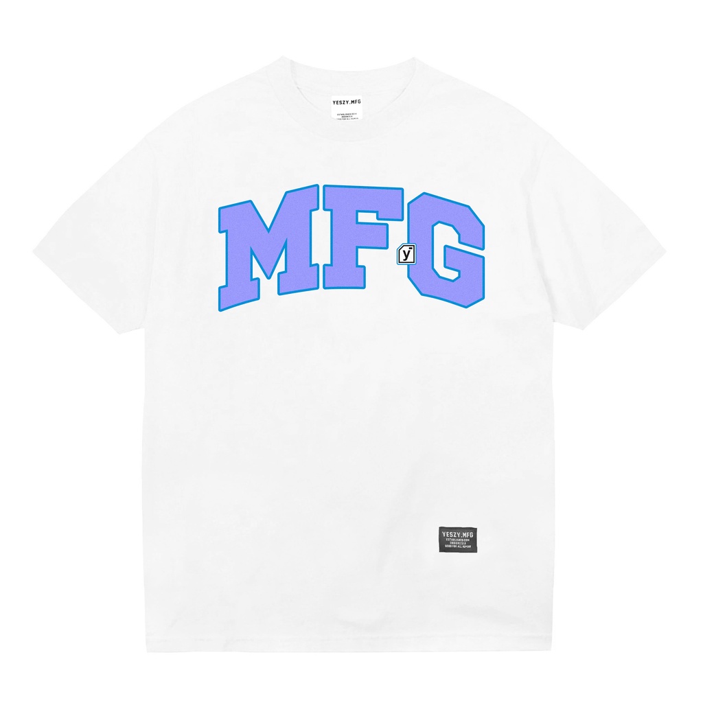 YESZY.MFG Tshirt White Basement F. Purple