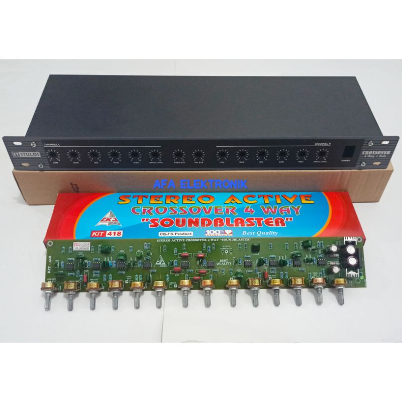 KIT Plus Box Stereo Active Crossover 4 Way SoundBlaster CKJ 418