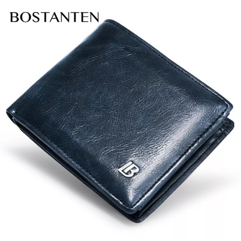 BOSTANTEN ORIGINAL Dompet Pria kulit Exlusive Premium Product-Blue & Box