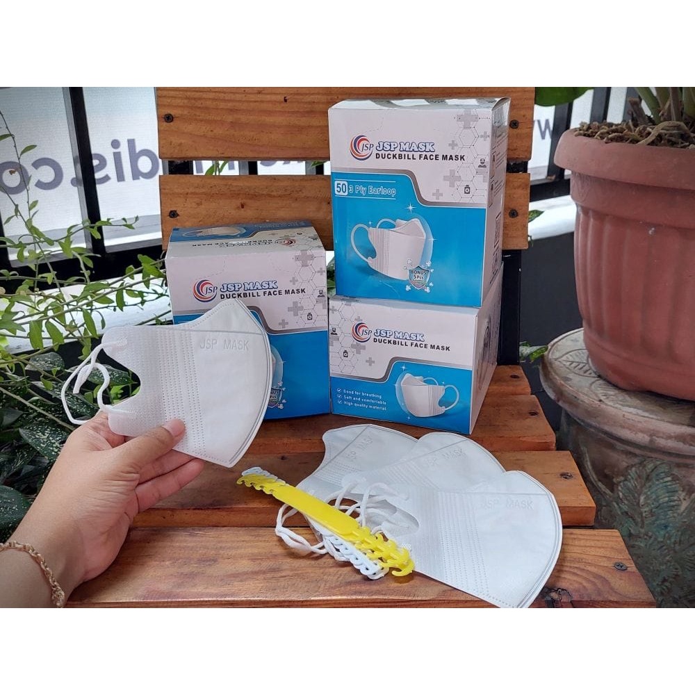 JSP Mask-Masker Duckbill JSP Warna Putih isi 50 pcs Kemenkes High Quallity