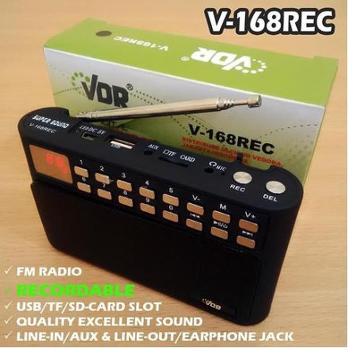 Jual  Speaker Digital VDR-168 REC USB, TF, MP3, FM Murah
