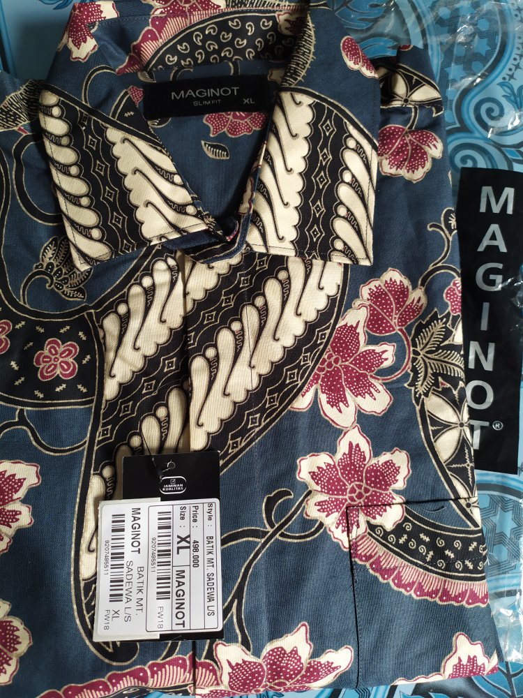Maginot Kemeja Batik Pria Sadewa-ls Lengan Panjang