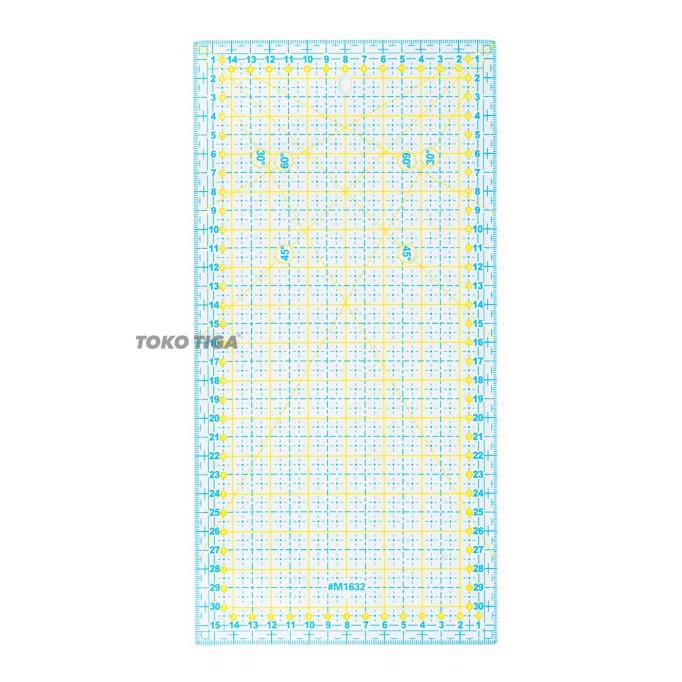

Produk Unggulan] Quilting Ruler / Penggaris Quilting Akrilik Yoko 16 X 32 Cm