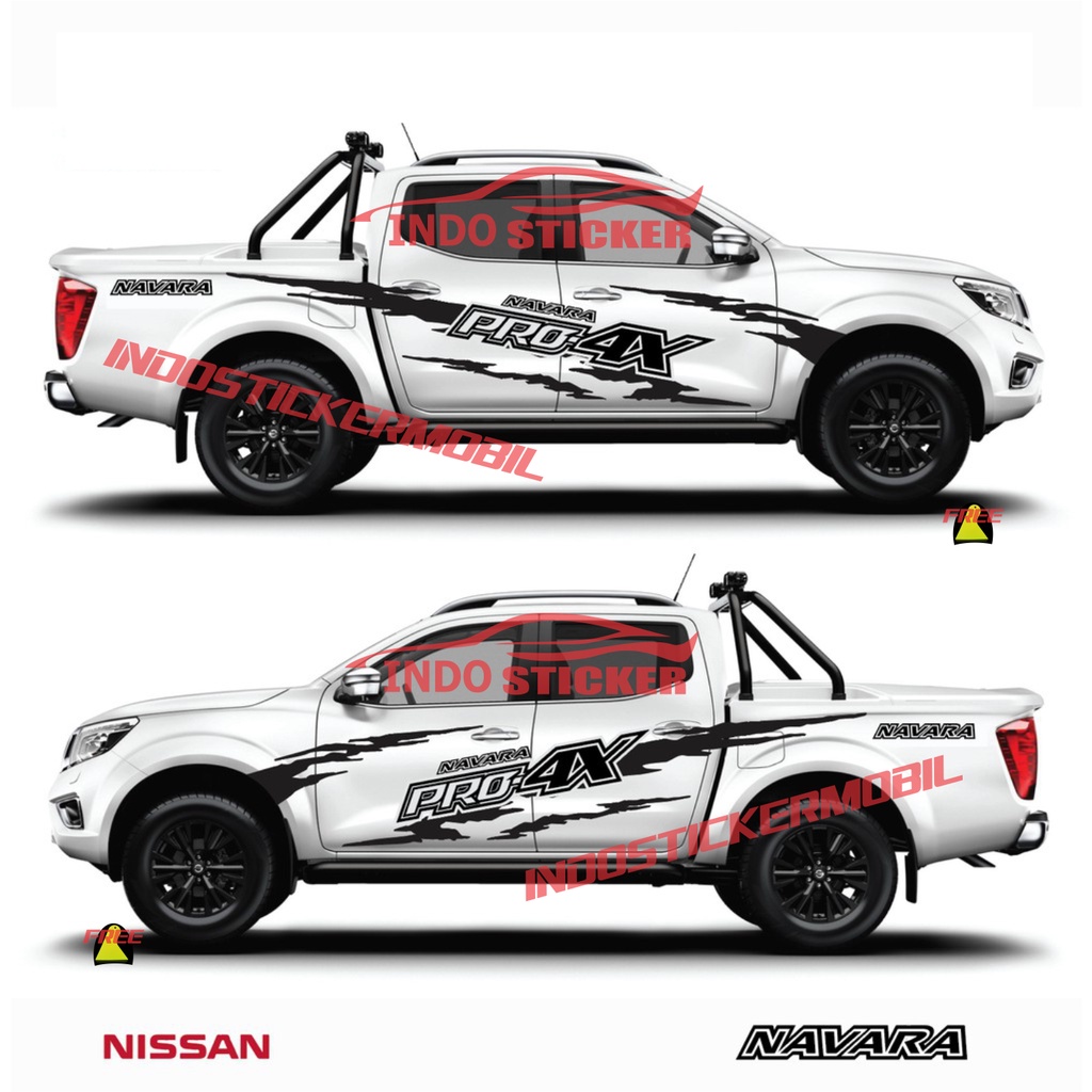 STICKER STIKER MOBIL NISSAN NAVARA STIKER MOBIL NISSAN PRO 4X NAVARA FRONTIER UNIVERSAL