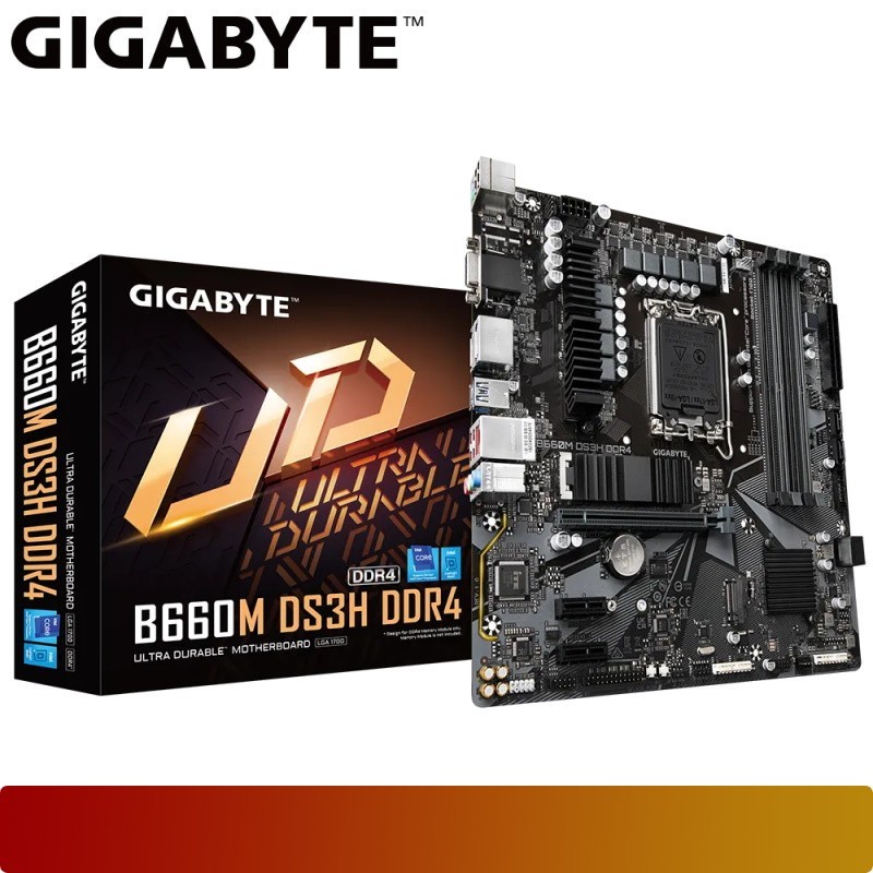 Mainboard Gigabyte B660M DS3H - mATX D4 LGA1700 - Gigabyte B660 M DS3H Intel Gen12