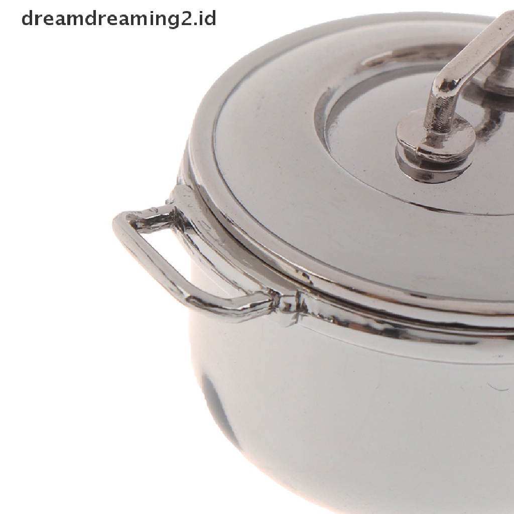 (Hot Style You Like) Miniatur Panci Casserole Skala 1: 12 Bahan Stainless Steel Untuk Rumah Boneka