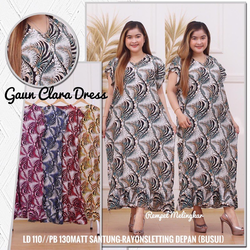 gaun clara home dress wanita murah kekinian daster batik baju tidur