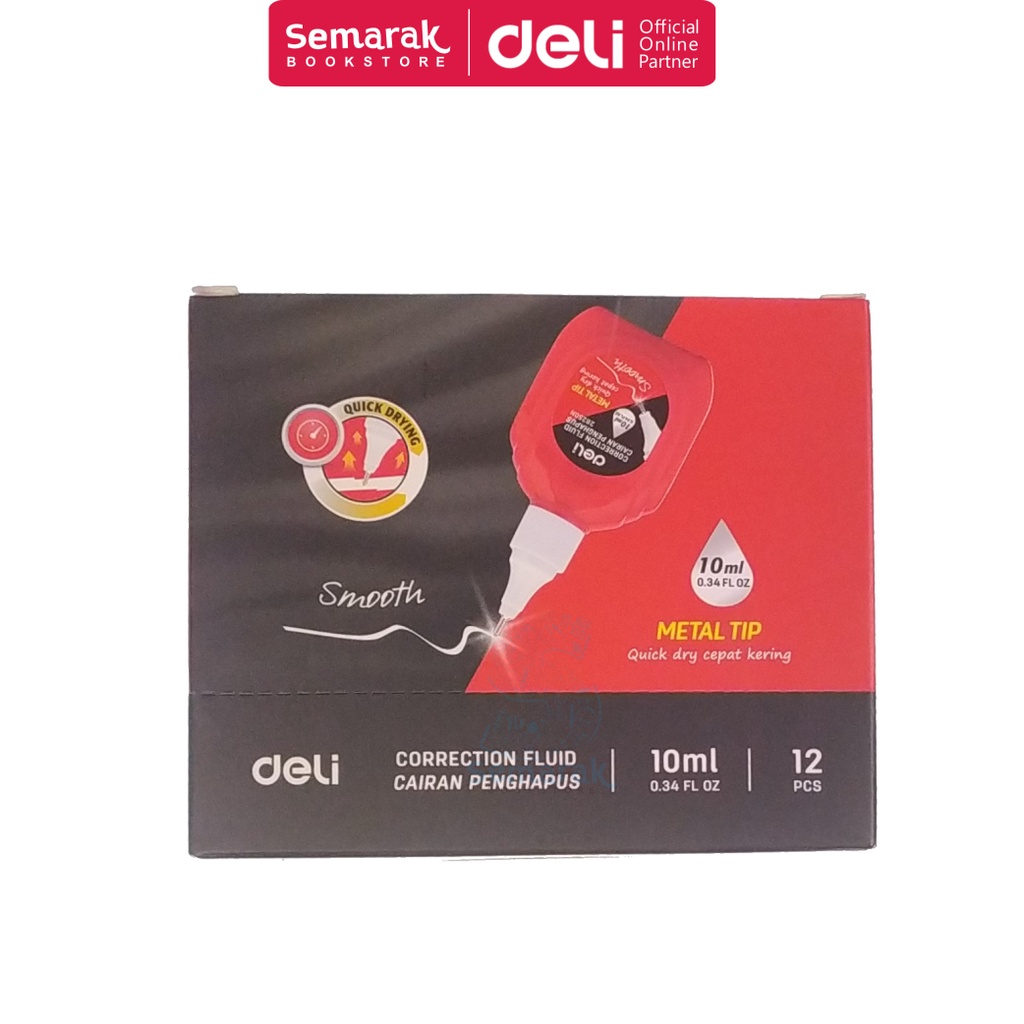 

Deli 28250N Correction Fluid Tipe X Cair 10 ml [1 Pack / 12 Pcs]