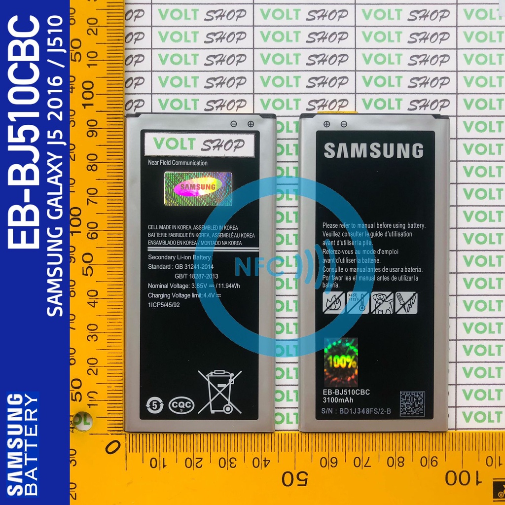 EB-BJ510CBC Baterai Battery Samsung GALAXY J5 2016 / J510F / J510G / J510 Batre BJ510 Original Suppo
