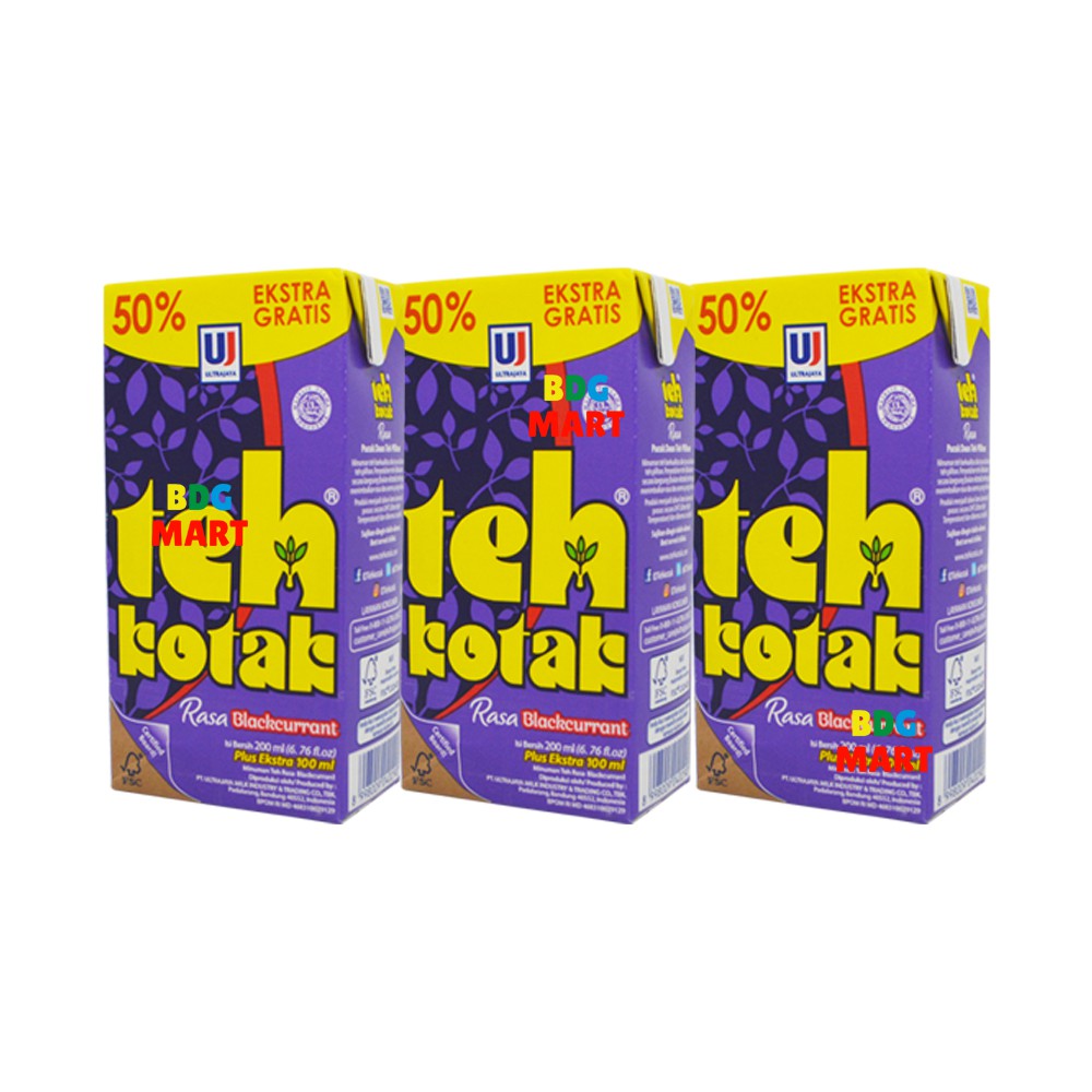 

PAKET 3 PCS Teh Kotak Blackcurrant Minuman Teh Dalam Kotak Kesempurnaan Rasa Teh Buah - 3pcs x 300ml