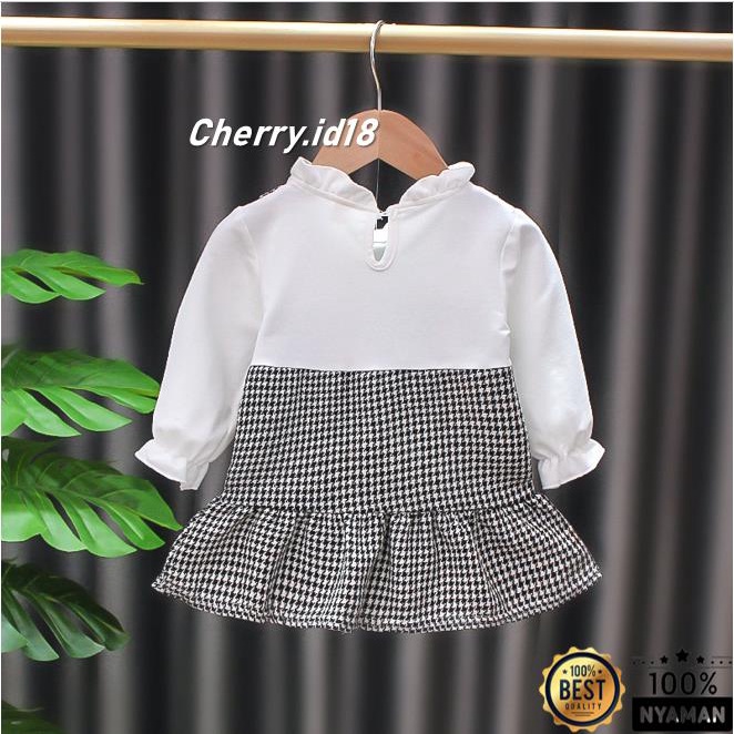 Cherry COD Jennie Korean Dress Kids Sangja / Dress Anak / Baju Anak Cewek / Dress Tunik Anak D54